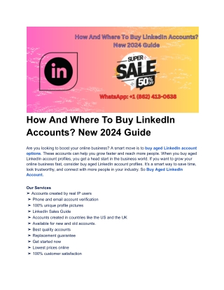 how and where to buy linkedin accounts new 2024