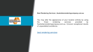 Best Rendering Services  Australianrenderingcompany.com.au