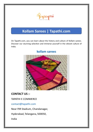 kollam sarees tapathi com