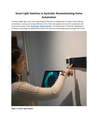smart light switches in australia revolutionizing