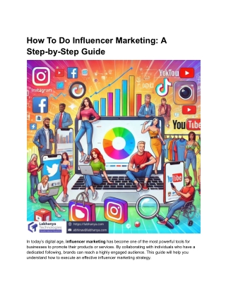 how to do influencer marketing a step by step