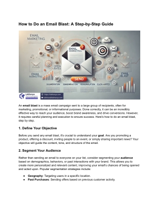 how to do an email blast a step by step guide
