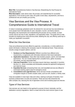 meta title comprehensive guide to visa services