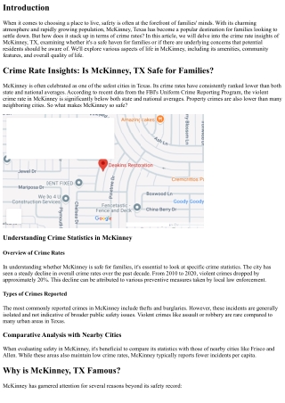 **Crime Rate Insights: Is McKinney, TX Safe for Families?**