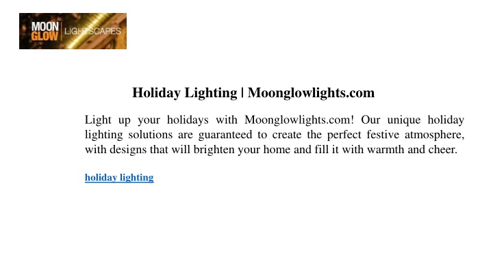 holiday lighting moonglowlights com