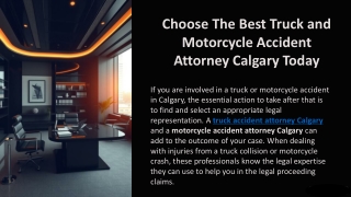 Choose The Best Truck and Motorcycle Accident Attorney Calgary Today