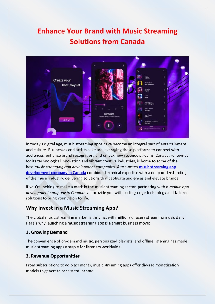 enhance your brand with music streaming solutions