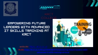 Empowering Future Leaders with Advanced IT Skills Training at KRCT