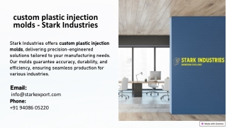 custom plastic injection molds - Stark Industries