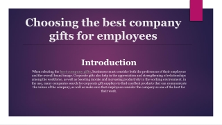 Choosing the best company gifts for employees