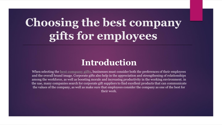 choosing the best company gifts for employees