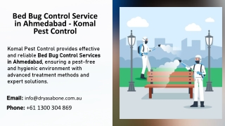 bed bug control service in ahmedabad komal pest