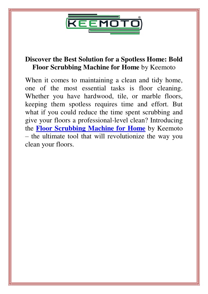 discover the best solution for a spotless home