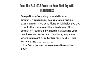 pass the saa c03 exam on your first try with