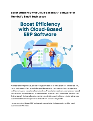 boost efficiency with cloud based erp software