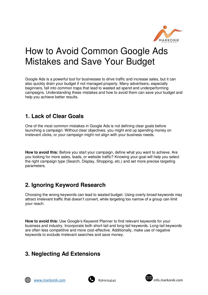 how to avoid common google ads mistakes and save