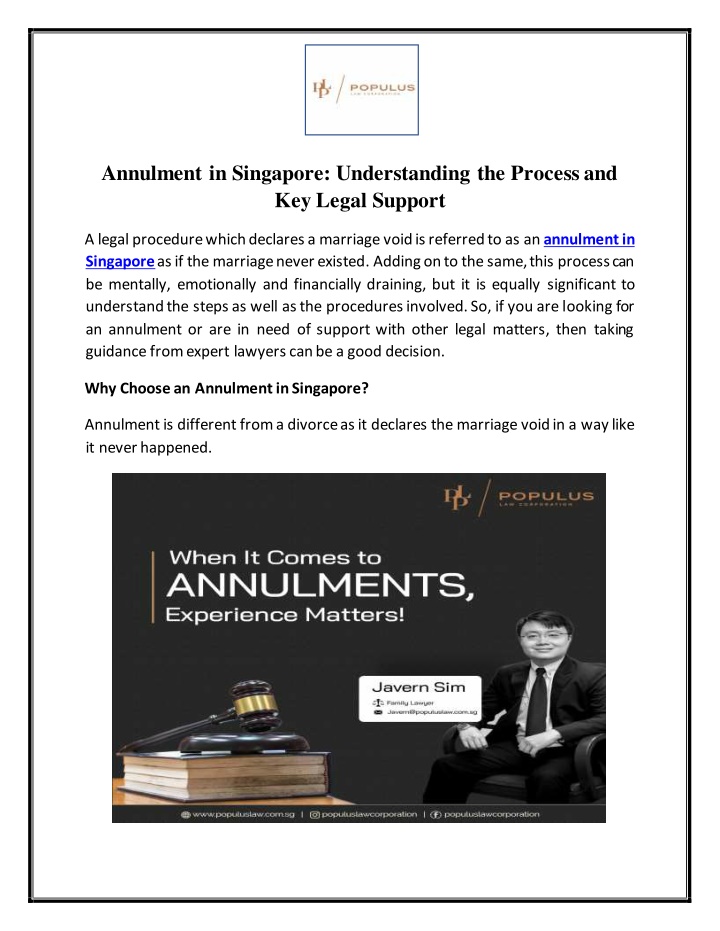 annulment in singapore understanding the process