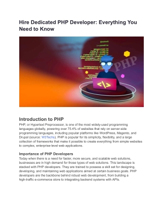 hire dedicated php developer everything you need