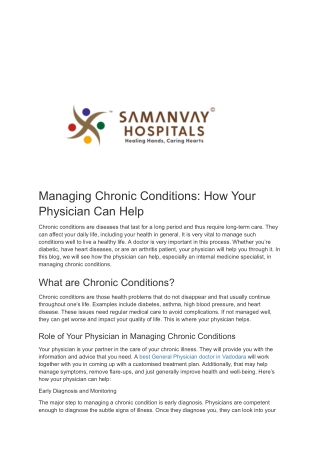 Managing Chronic Conditions_ How Your Physician Can Help