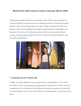 Latest Trends in Custom Corporate Gifts for 2025
