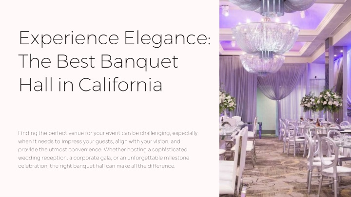 experience elegance the best banquet hall