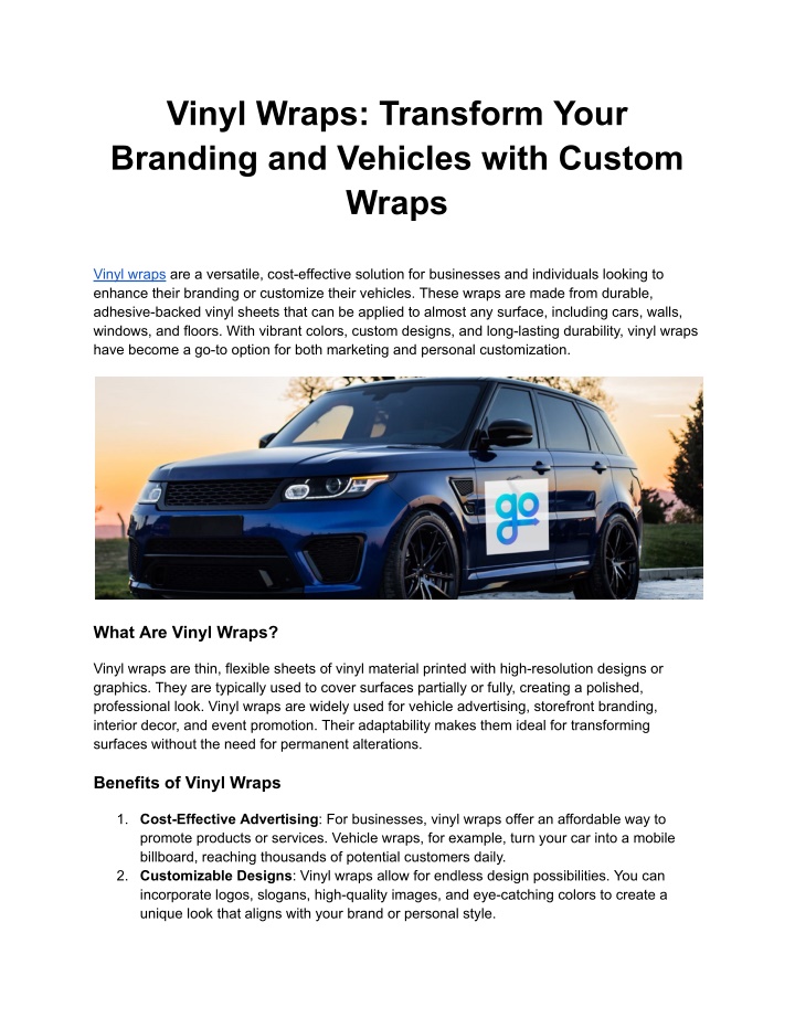 vinyl wraps transform your branding and vehicles