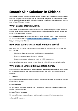Smooth Skin Solutions in Kirkland