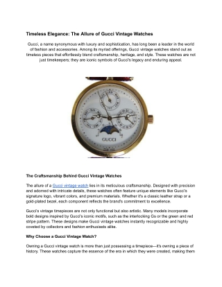 Gucci Vintage Watch