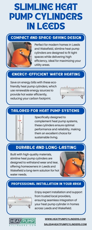 Slimline heat pump Cylinders in Leeds, Wekefield - Heat pump cylinders