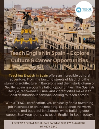 Teach English in Spain – Explore Culture & Career Opportunities