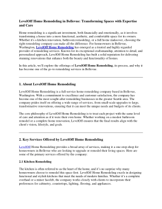 leveloff home remodeling in bellevue transforming