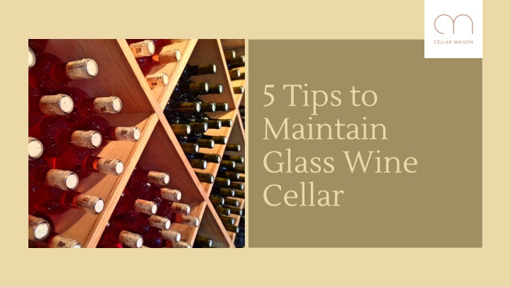 5 tips to maintain glass wine cellar