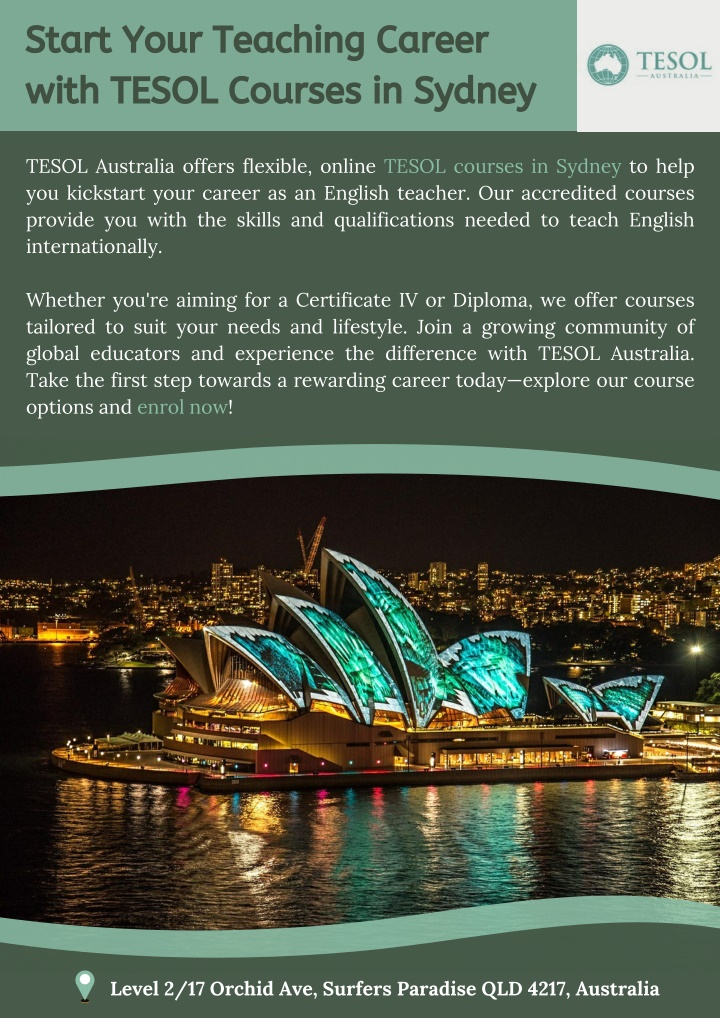 start your teaching career with tesol courses