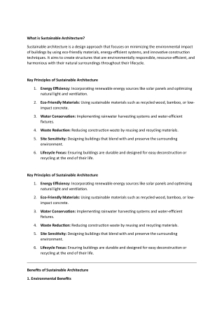 what is sustainable architecture