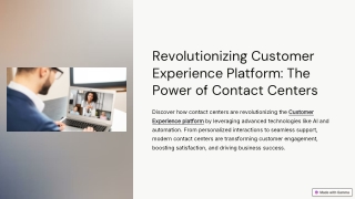 Revolutionizing-Customer-Experience-Platform-The-Power-of-Contact-Centers