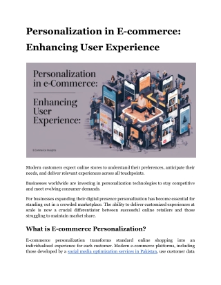 personalization in e commerce