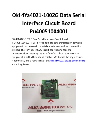 oki 4ya4021 1002g data serial interface circuit