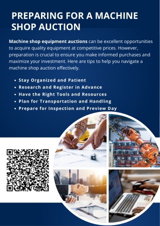 Preparing For A Machine Shop Auction