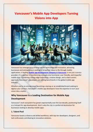 vancouver s mobile app developers turning visions