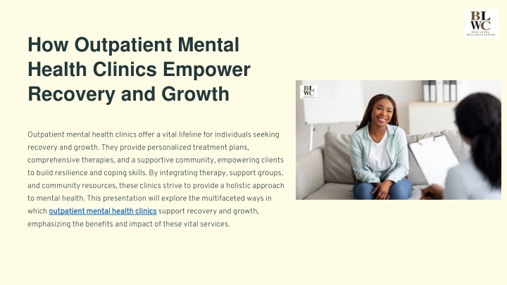 how outpatient mental health clinics empower