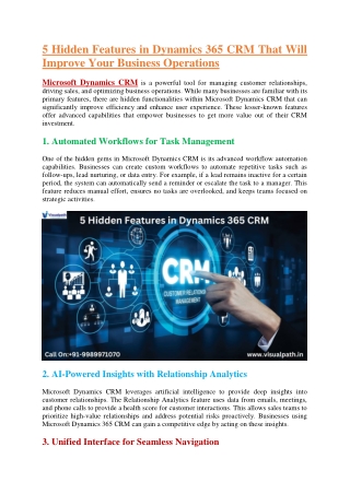 5 hidden features in dynamics 365 crm that will