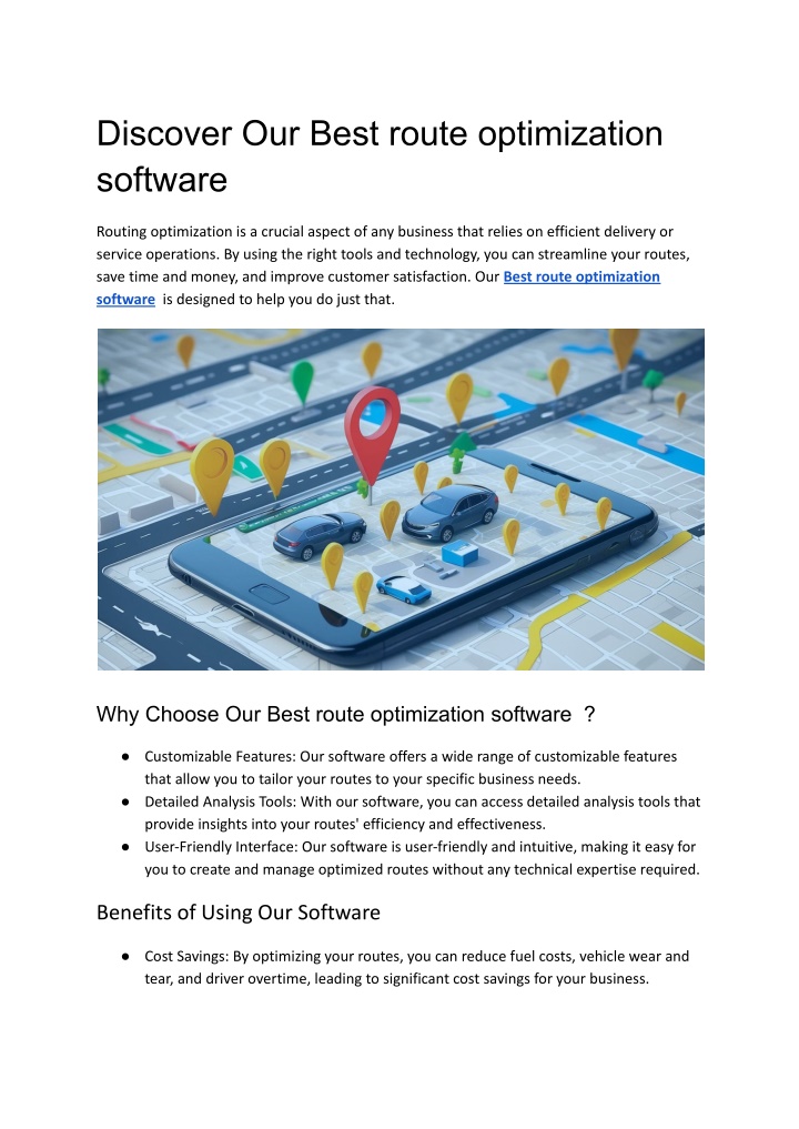 discover our best route optimization software