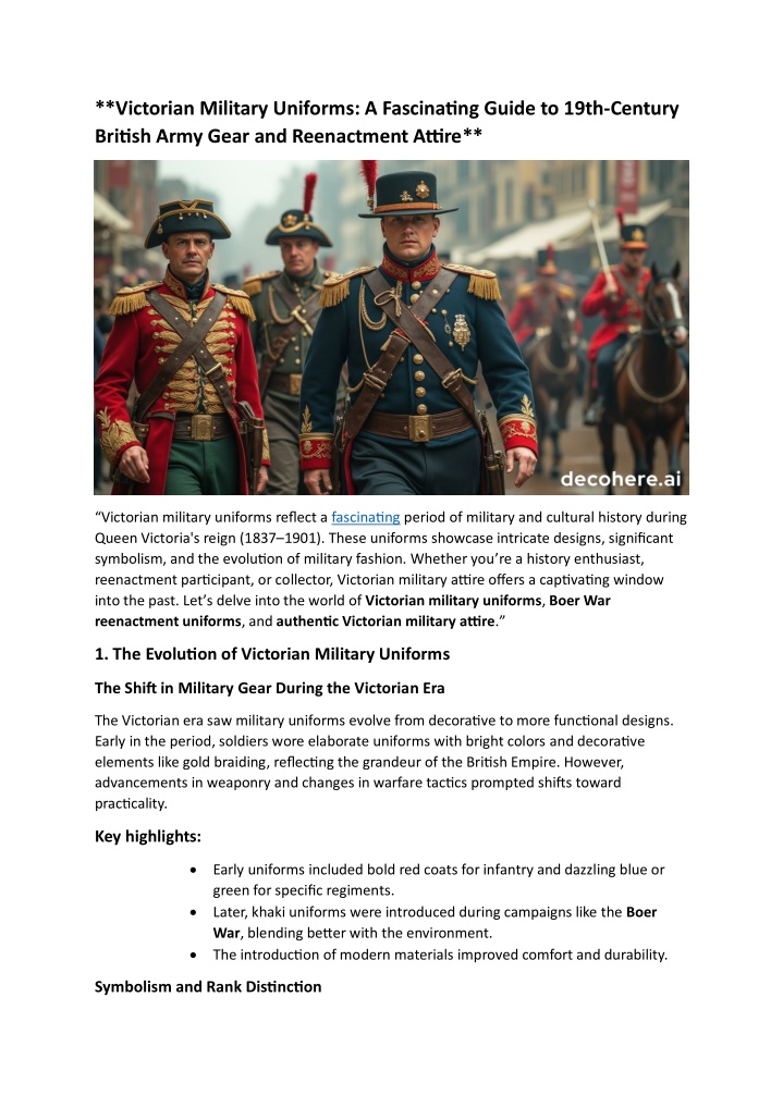 victorian military uniforms a fascinating guide