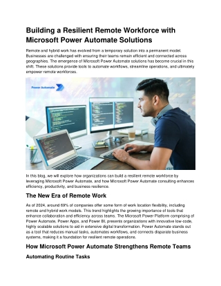 Empowering Remote Teams with Microsoft Power Automate