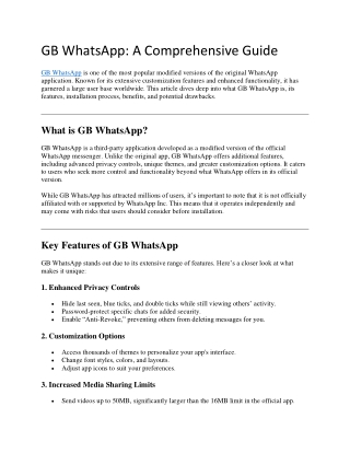 gb whatsapp a comprehensive guide