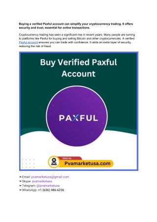 Buy Verified Paxful Account - 100% USA,UK, CA Verified