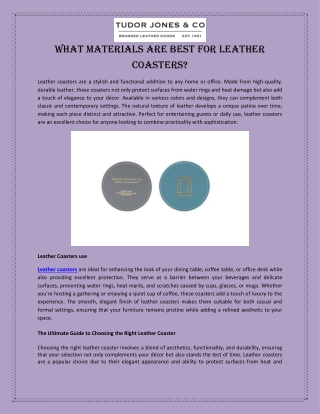 what materials are best for leather coasters