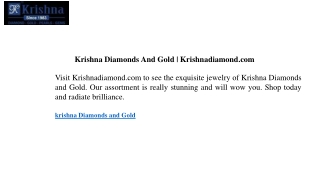 krishna diamonds and gold krishnadiamond com