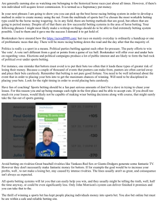 Sports Betting Strategies - Setting Limits For A Profitable Sports Betting Exper