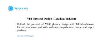 vlsi physical design takshila vlsi com